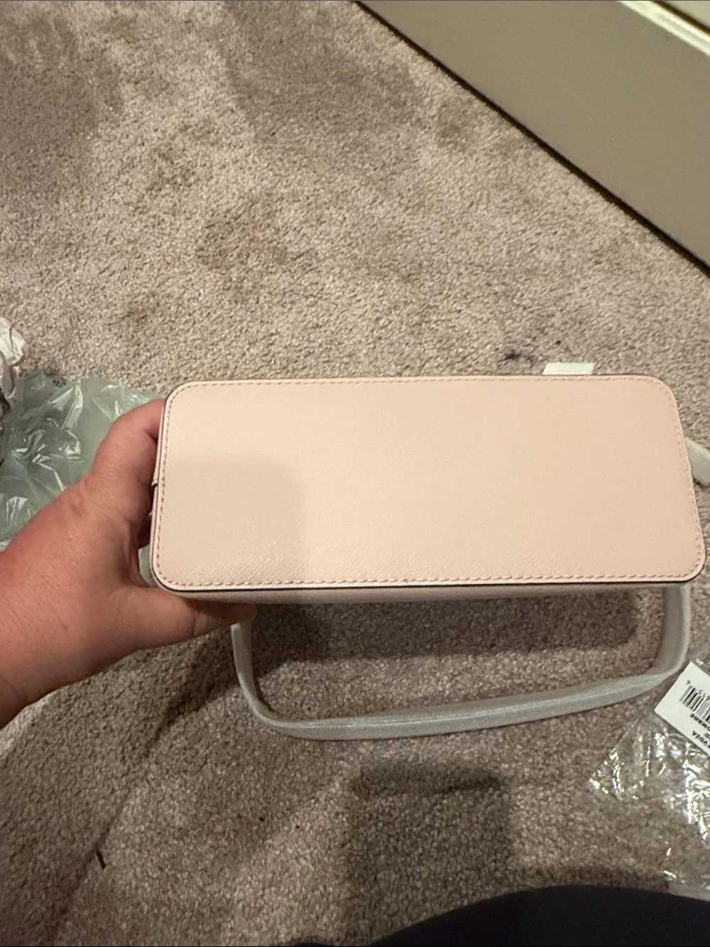 MICHAEL KORS Pale Pink Saffiano Leather Crossbody Bag